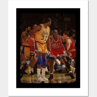 Magic Johnson vs Michael Jordan, NBA Finals Posters and Art